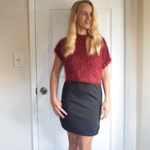 Italian Made Red Holiday Dress Size S/M NWOT